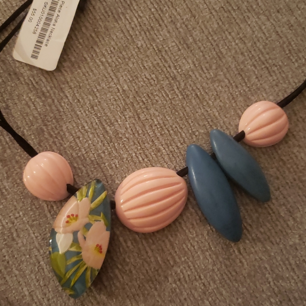 Zsiska 6 pc Aloha necklace new w/tag pink